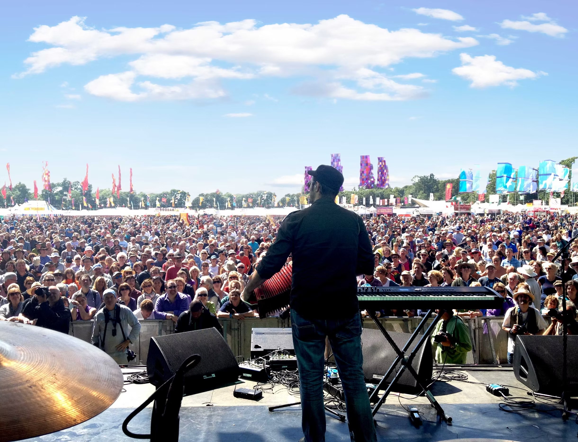From the stage